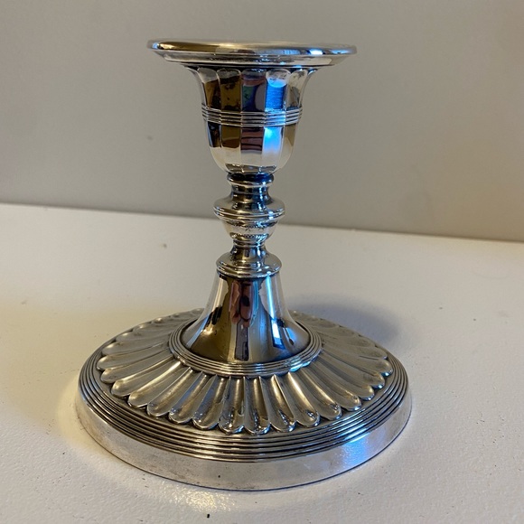 Vintage silver plate candlestick ornate